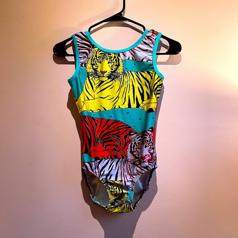 Tiger plum leotard - size Adult Large